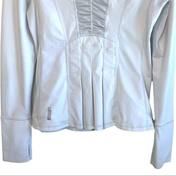 Zella White Ruched Athletic Jacket - Picture 7 of 9